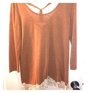 Shirt with Lace Bottom